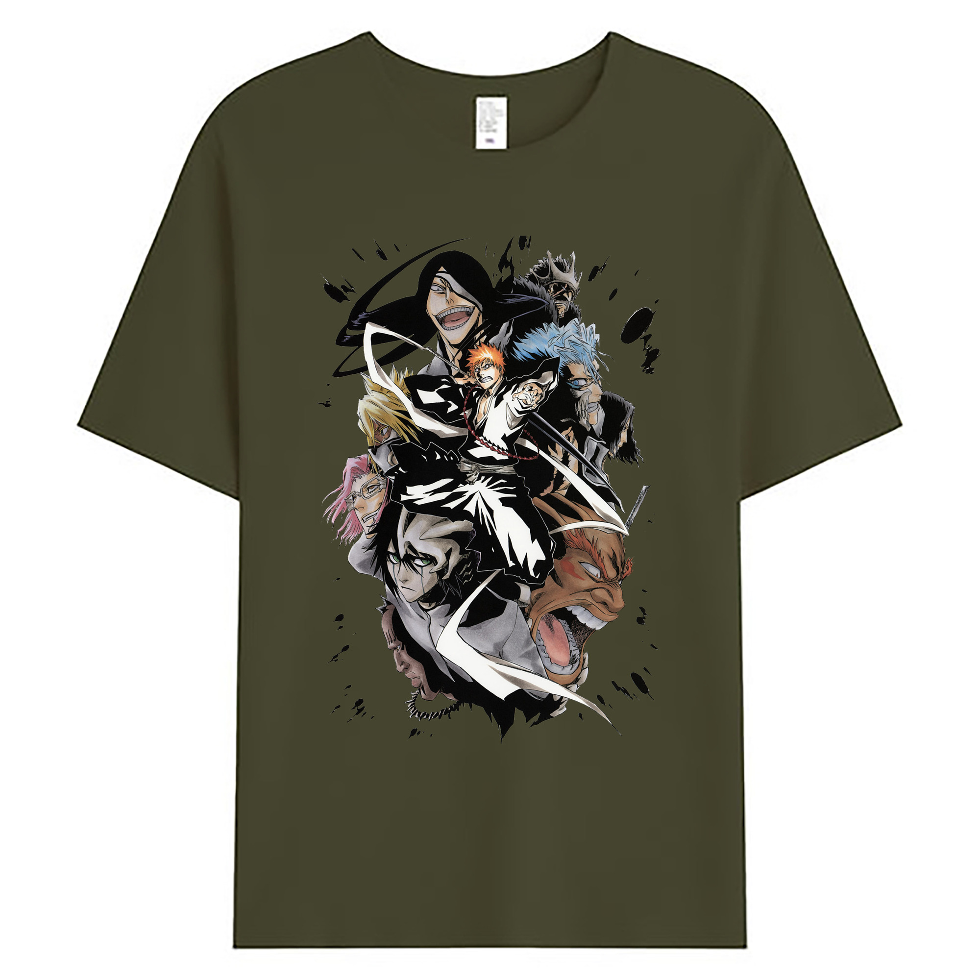 （画像用） ブリーチ 黒崎一護（くろさき いちご）BLEACH Kurosaki Ichigo 綿100％ メンズ半袖Tシャツ｜肌触りやわらか＆通気性
